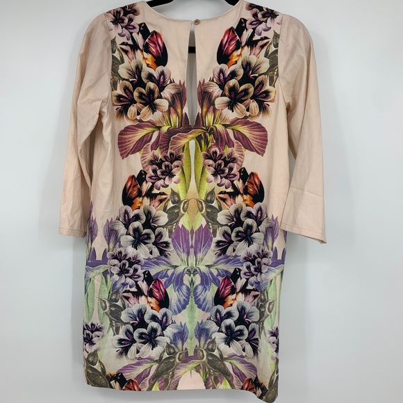 Corey Lynn Calter Dress 0 shift floral iris silk - Picture 2 of 5